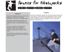 Tablet Screenshot of parents4sk8parks.org